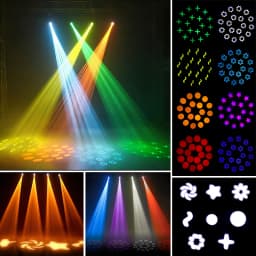 Professional 4pcs 120W RGBW Beam Spot Moving Head Lights + Aluminum Flight Case & Wheels – DMX Stage Lighting for DJ, Club, Wedding, Church