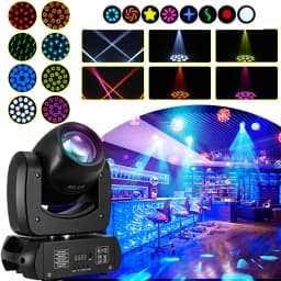 Professional 4pcs 120W RGBW Beam Spot Moving Head Lights + Aluminum Flight Case & Wheels – DMX Stage Lighting for DJ, Club, Wedding, Church