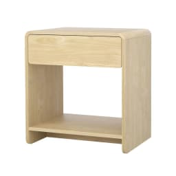 Pine Bedside Table With Drawer and Open Shelf Compact Nightstand Storage Cabinet for Bedroom Living Room Home Use