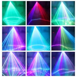 RGB Laser Beam Projector DJ Disco Light Effect Party DMX Strobe Stage Lighting