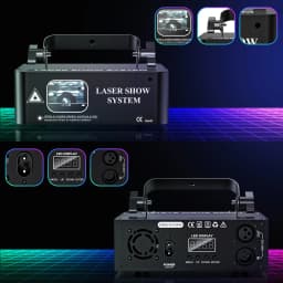 RGB Laser Beam Projector DJ Disco Light Effect Party DMX Strobe Stage Lighting