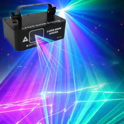 RGB Laser Beam Projector DJ Disco Light Effect Party DMX Strobe Stage Lighting