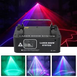 RGB Laser Beam Projector DJ Disco Light Effect Party DMX Strobe Stage Lighting