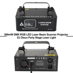 RGB Laser Beam Projector DJ Disco Light Effect Party DMX Strobe Stage Lighting