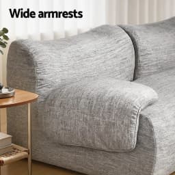 2 Seater Modular Sectional Sofa Bed No Assembly Living Room Grey Couch