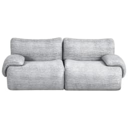 2 Seater Modular Sectional Sofa Bed No Assembly Living Room Grey Couch