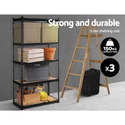 3x1.5M Heavy Duty Steel Shelving Rack Garage Warehouse Storage Metal Shelf Organizer