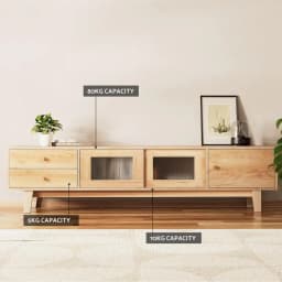 Modern 180CM TV Cabinet Entertainment Unit Storage Stand with Drawers for Living Room Media Console High Capacity Wooden Style TV Bench