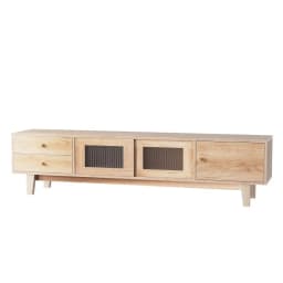 Modern 180CM TV Cabinet Entertainment Unit Storage Stand with Drawers for Living Room Media Console High Capacity Wooden Style TV Bench