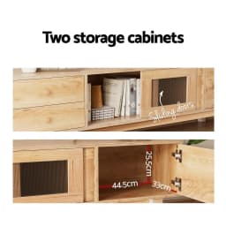 Modern 180CM TV Cabinet Entertainment Unit Storage Stand with Drawers for Living Room Media Console High Capacity Wooden Style TV Bench