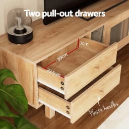 Modern 180CM TV Cabinet Entertainment Unit Storage Stand with Drawers for Living Room Media Console High Capacity Wooden Style TV Bench