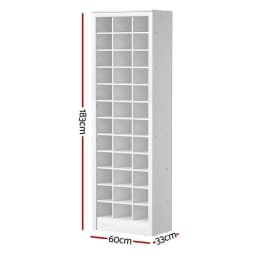 12 Tier Shoe Rack 36 Pair Storage White Space Saving Organizer for Home Entryway Bedroom Closet