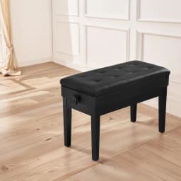 Adjustable Height Piano Bench Stool Padded Keyboard Seat Foldable Heavy Duty Music Chair Stable Non Slip Foot Pads