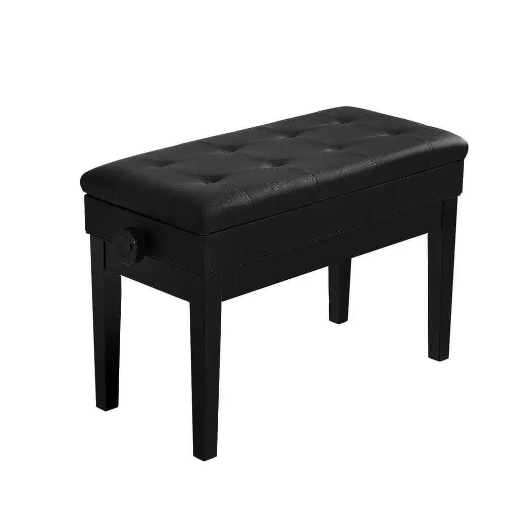 Adjustable Height Piano Bench Stool Padded Keyboard Seat Foldable Heavy Duty Music Chair Stable Non Slip Foot Pads