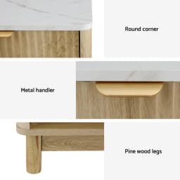Modern Pine Wood Nightstand 1 Drawer 2 Shelf Bedside Table Storage Cabinet Bedroom Furniture Compact Side Table