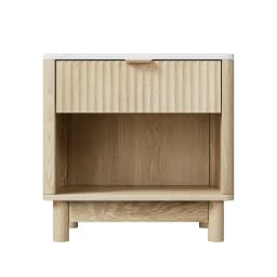 Modern Pine Wood Nightstand 1 Drawer 2 Shelf Bedside Table Storage Cabinet Bedroom Furniture Compact Side Table