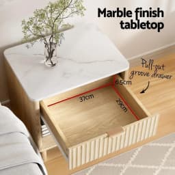 Modern Pine Wood Nightstand 1 Drawer 2 Shelf Bedside Table Storage Cabinet Bedroom Furniture Compact Side Table