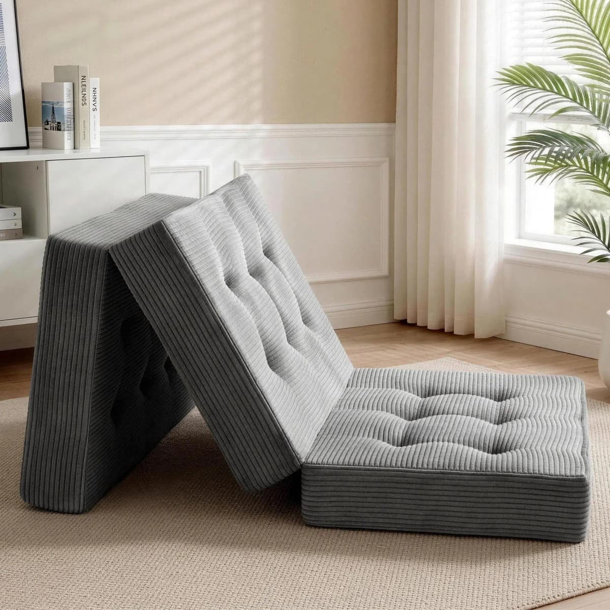 Foldable Single Foam Mattress 15cm Portable Guest Bed Camping Mat Sofa Cushion Lightweight Sleep Pad