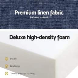 Foldable Single Foam Mattress Blue Portable Tri Fold Sleeping Pad for Home Guest Bed Camping Use