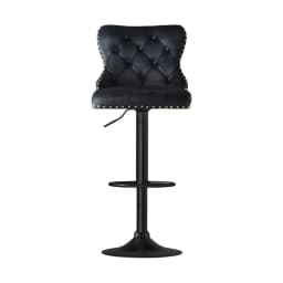 Velvet Adjustable Height Bar Stool Nailhead Trim Kitchen Counter Stool Modern Upholstered Swivel Seating