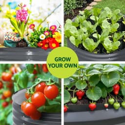 Galvanized Steel Raised Garden Bed 90x45cm Planter Box Outdoor Vegetable Container