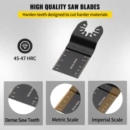 VEVOR 100PCS Oscillating Saw Blades Quick Release Multitool BladesKit HCS Tool Blades Cut Cutter for Wood Plastic Metal Nails