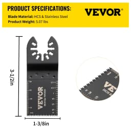 VEVOR 100PCS Oscillating Saw Blades Quick Release Multitool BladesKit HCS Tool Blades Cut Cutter for Wood Plastic Metal Nails