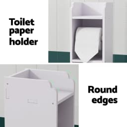 2 Pack Bathroom Cabinet Toilet Roll Holder 76cm Wall Mounted Toilet Tissue Holder Storage Rack For Bathroom Organizers