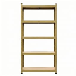Garage Shelving 1.6x0.8m Heavy Duty Warehouse Storage Rack Yellow Steel Shelf
