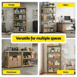 Garage Shelving 1.6x0.8m Heavy Duty Warehouse Storage Rack Yellow Steel Shelf