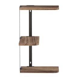Floating Wall Shelf 3 Tier Rustic Wood Storage Organizer for Living Room Bedroom Kitchen Bathroom Display Shelf Mounted Decor
