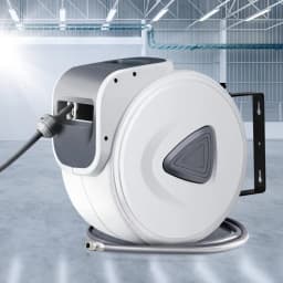 20m Retractable Air Hose Reel Wall Mounted Swivel Rewind Compressor Garage Hose System