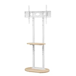 Mobile TV Floor Stand for 40 to 75 Inch Universal Adjustable Shelves with Wheels Mobility Stand