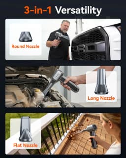 WOLFBOX MF400 Leaf Blower High-Velocity Brushless Motor, 3 Modes Including Powerful Turbo for Patio/Garage/Debris/Car Dryer