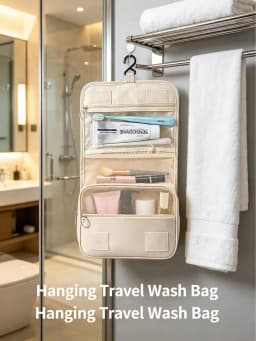 1pc Fashion Portable Large Capacity Waterproof Travel Toiletry & Cosmetic Makeup Organizer Bag