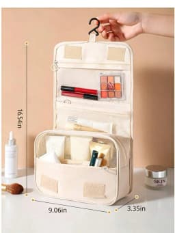 1pc Fashion Portable Large Capacity Waterproof Travel Toiletry & Cosmetic Makeup Organizer Bag