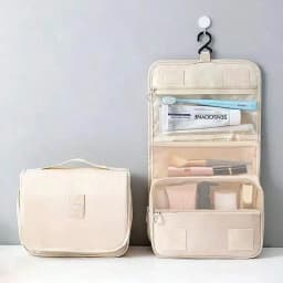 1pc Fashion Portable Large Capacity Waterproof Travel Toiletry & Cosmetic Makeup Organizer Bag