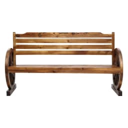 Outdoor Wooden 3 Seat Wagon Bench Patio Garden Lounge Furniture Chair
