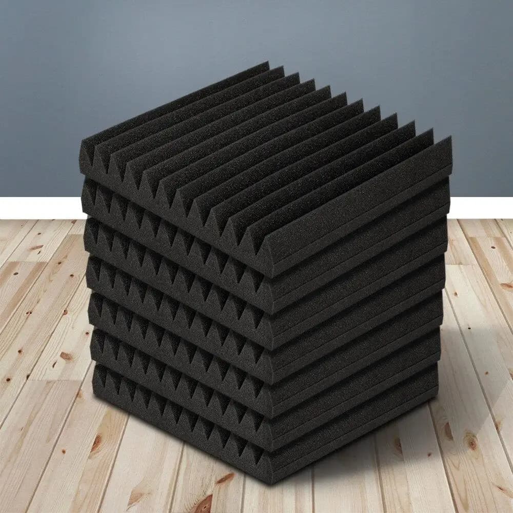 60Pcs Acoustic Foam Panels 30x30x5cm Studio Sound Absorption Wedge Treatment Panels for Recording Room Noise Reduction Decoration