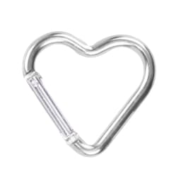 1 Pcs Heart-shaped Aluminum Carabiner Key Chain Clip Outdoor Keyring Hook Water Bottle Hanging Buckle Travel Kit Accessories
