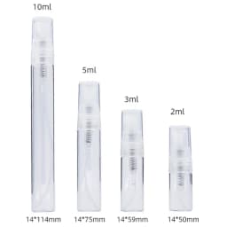 8pcs/lot 2ml 3ml 5ml 10ml mini Portable Glass Spray Perfume Bottle, Small Refillable Sample Perfume Atomizer Bottles