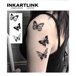 Butterfly Temporary Tattoo,Lasts To 15 Days New Technology Magic Waterproof Semi Permanent Sticker.