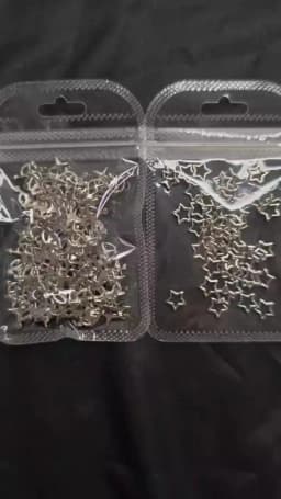 20pcs Silver Stars Nail Charms for Nail Art 3D Jewel Metal Meteor Nail Gems Hollow Out 3D Nail Decorations Alloy Manicure Parts
