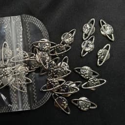 20pcs Silver Stars Nail Charms for Nail Art 3D Jewel Metal Meteor Nail Gems Hollow Out 3D Nail Decorations Alloy Manicure Parts