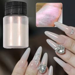 6Colors/Set Aurora Mermaid Chrome Nail Powder White Pearl Irridescent Mica Powder Chameleon Glitter Unicorn Chrome Nails Powder