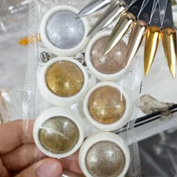 6Colors/Set Aurora Mermaid Chrome Nail Powder White Pearl Irridescent Mica Powder Chameleon Glitter Unicorn Chrome Nails Powder
