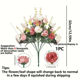 7 Forks 21 Heads Artificial Flower Silk Rose High Quality Christmas Wreath Wedding Bouquet Home Arrangement Vase Bridal Bouquets