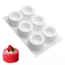 Silicone 6-Link Concave Cup Cake Mold Dimpled Cupcake Mold DIY Cake Chocolate Maker Tool Kitchen Baking Tool Accessories