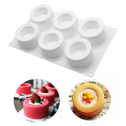 Silicone 6-Link Concave Cup Cake Mold Dimpled Cupcake Mold DIY Cake Chocolate Maker Tool Kitchen Baking Tool Accessories