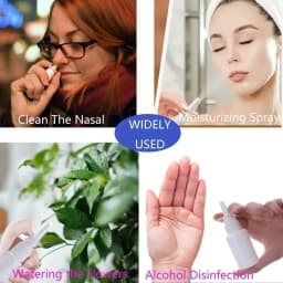 5PCS 10ml-60ml Empty Nasal Spray Pump White Plastic Spray Bottles Mist Nose Refillable Bottle Packaging Accessories